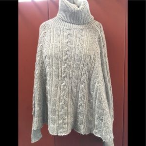 Fabulous chunky knit turtleneck sweater/poncho!